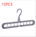Perchas Multiuso 9 en 1 Ahorra-Espacio — Set de 10 - gris
