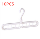 Perchas Multiuso 9 en 1 Ahorra-Espacio — Set de 10 - blanco