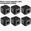 Clips Organizadores de Cables Magnéticos (Pack 6) - negro