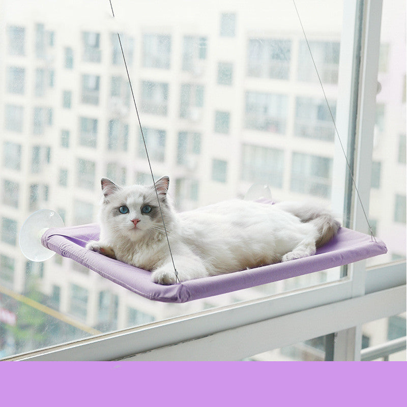 Hamaca de ventana para gatos con ventosas de fijación
