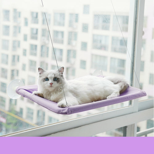 Hamaca de ventana para gatos con ventosas de fijación