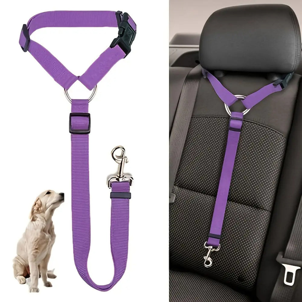Cinturon de seguridad elastico para coche para mascotas Almaveo