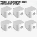 Clips Organizadores de Cables Magnéticos (Pack 6) - blanco