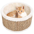 Cesta Redonda para Gatos 36 cm — Fibra Natural con Cojín
